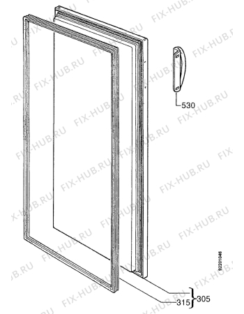 Взрыв-схема холодильника Castor CM2600F - Схема узла Door 003